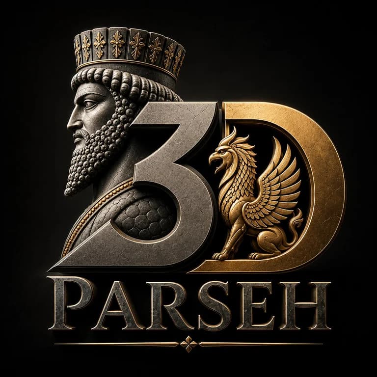 لوگوی پارسه سه‌بعدی